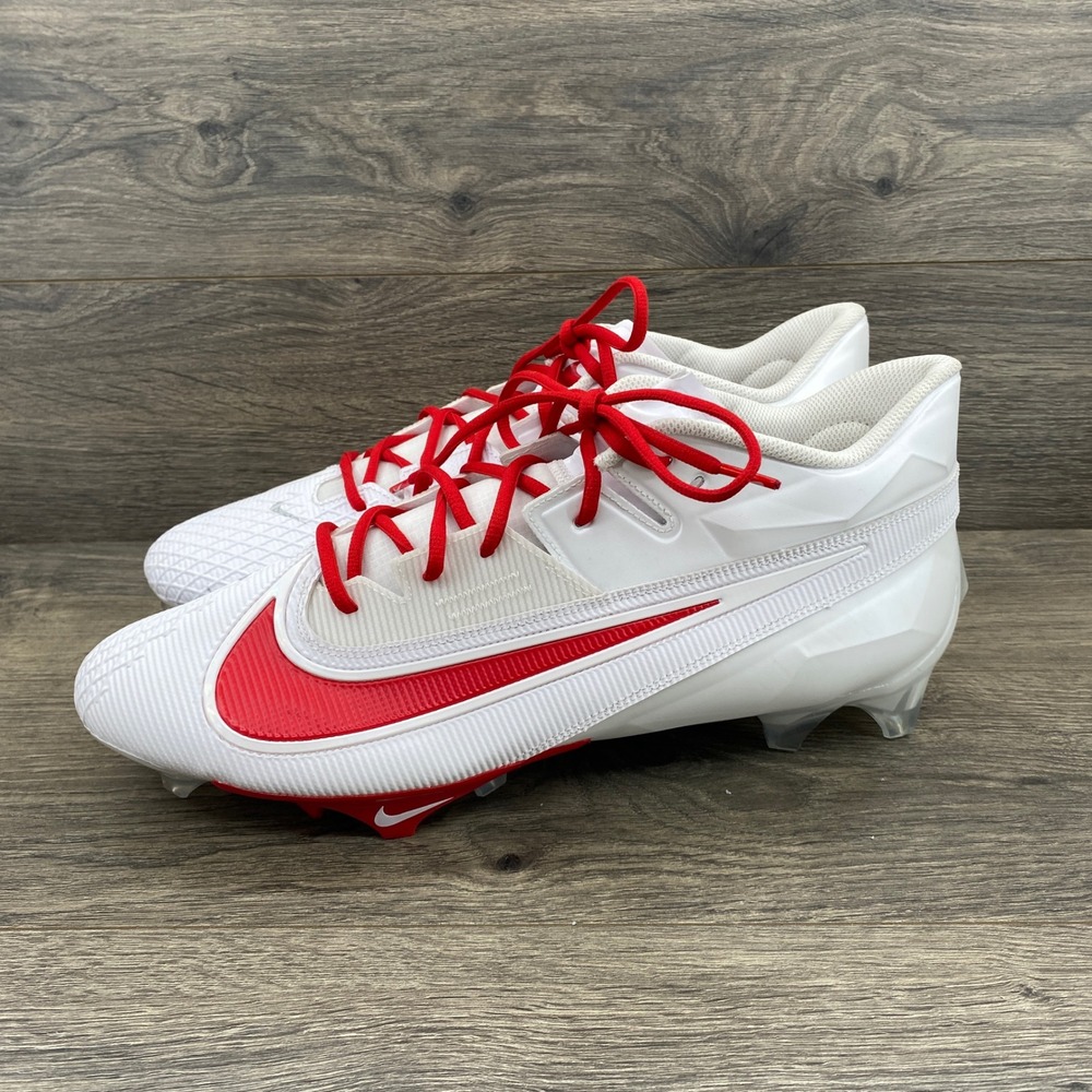 Nike Vapor Edge Elite 360 Football Cleats Mens 16 White Red FD5713-106 Low Top